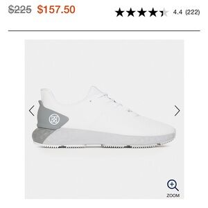 G/FORE White and Gray Sneakers